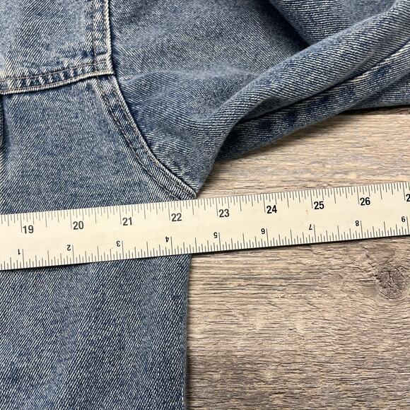 Vintage 90s Planet Hollywood Myrtle Beach Blue Mens M Trucker Denim Jean Jacket - Picture 4 of 9